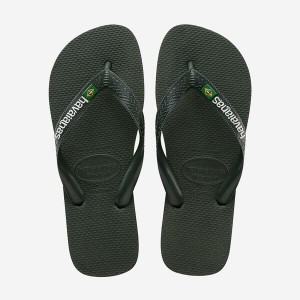 Havaianas Brasil Logo Men's Flip Flops | AHBQFN-793