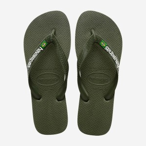 Havaianas Brasil Logo Men's Flip Flops | CHIWJN-857