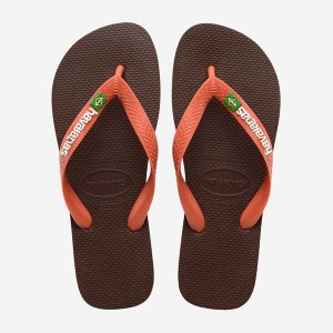 Havaianas Brasil Logo Men's Flip Flops | LOERYV-564