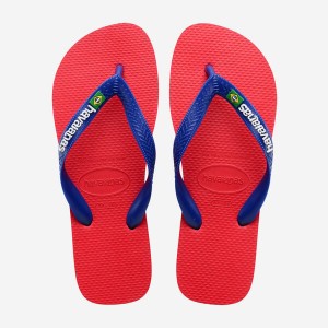 Havaianas Brasil Logo Men's Flip Flops | XMTVKW-089