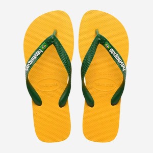 Havaianas Brasil Logo Men's Flip Flops | YWZTAH-812