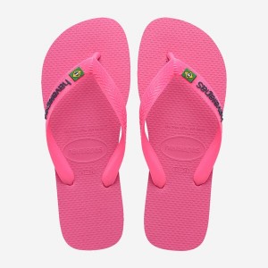 Havaianas Brasil Logo Neon Men's Flip Flops | CGTBAY-530