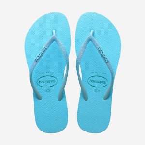 Havaianas Slim Glitter Neon Women's Flip Flops | FAQBNP-905