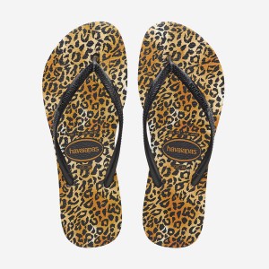 Havaianas Slim Leopard Women's Flip Flops | GQSIHY-159