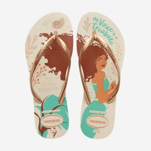 Havaianas Slim Little Mermaid Women's Flip Flops | SJOVGW-394