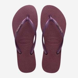 Havaianas Slim Logo Metallic Women's Flip Flops | OCXQRD-814