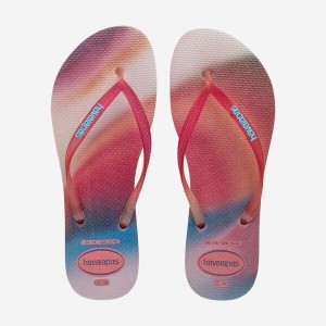 Havaianas Slim Metallic Rainbow Women's Flip Flops | RIGQXL-581