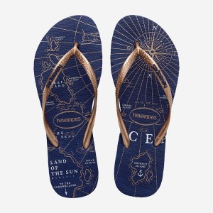 Havaianas Slim Nautical Women's Flip Flops | KJPRDG-047