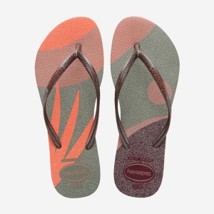 Havaianas Slim Palette Glow Women's Flip Flops | KSJVWA-687