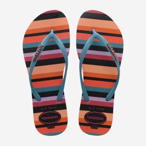 Havaianas Slim Patchwork Women's Flip Flops | VYCDQT-128