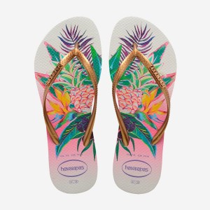 Havaianas Slim Tropical Women's Flip Flops | SZBGTQ-167