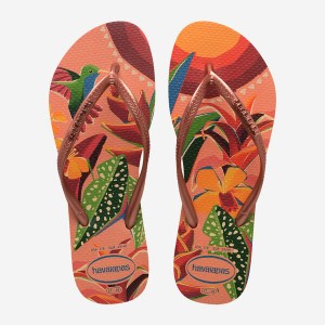 Havaianas Slim Tropical Women's Flip Flops | TDKWUO-426