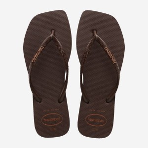 Havaianas Square Logo Pop Up Women's Flip Flops | NAWOZC-124