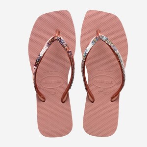 Havaianas Square Magic Sequin Women's Flip Flops | YPTICQ-152