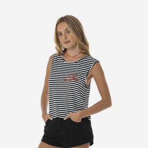 Havaianas Stripes Chill Your Brain Tank Women's T Shirts | SOCVTK-154