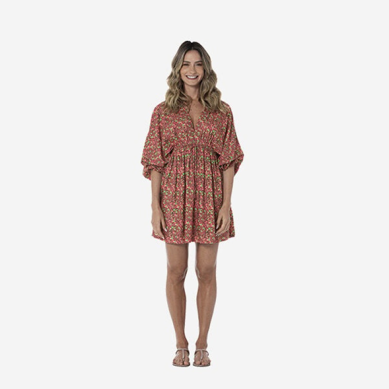 Havaianas Animal Print Long Sleeve Women's Dress | CJKBRQ-491