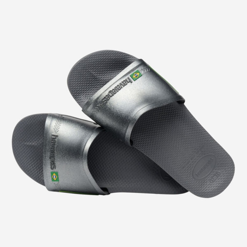 Havaianas Brasil 2021 Men's Slides | QJMXGC-608