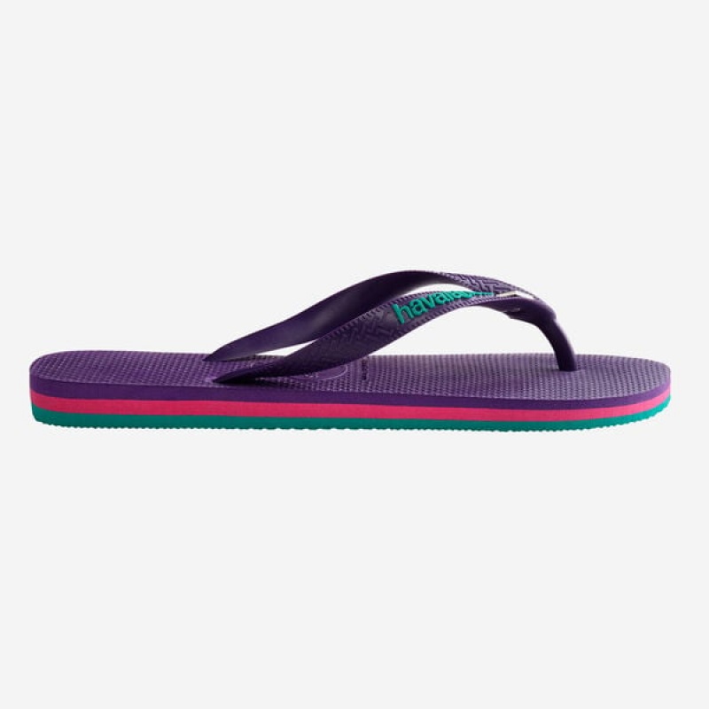 Havaianas Brasil Layers Men's Flip Flops | ETVQAP-708