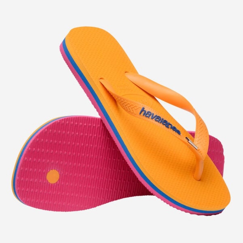 Havaianas Brasil Layers Women's Flip Flops | WZJAIM-847