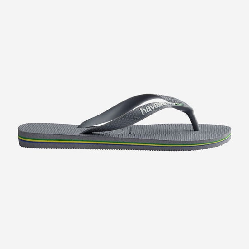 Havaianas Brasil Logo Men's Flip Flops | AVWBJY-513