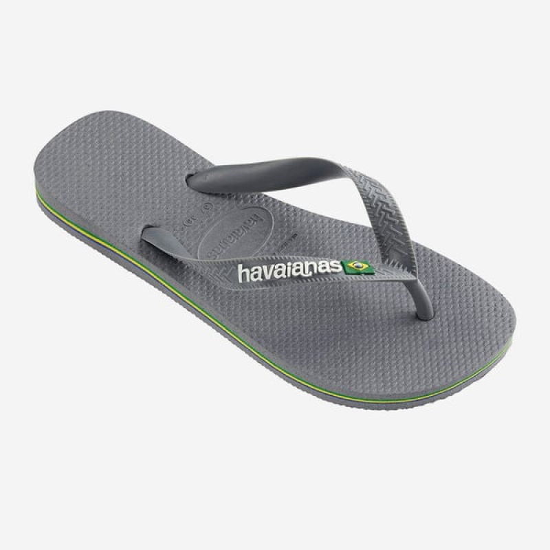 Havaianas Brasil Logo Men's Flip Flops | AVWBJY-513