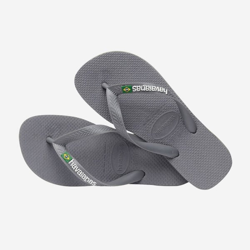 Havaianas Brasil Logo Men's Flip Flops | AVWBJY-513