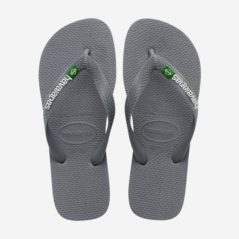 Havaianas Brasil Logo Men\'s Flip Flops | AVWBJY-513