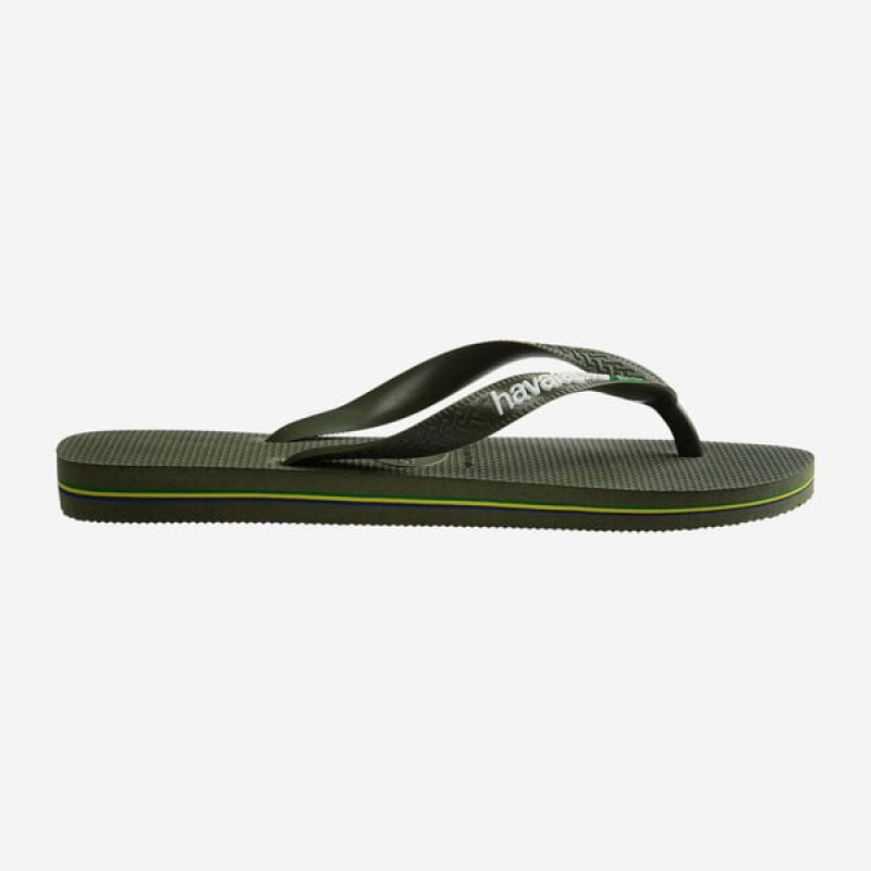 Havaianas Brasil Logo Men's Flip Flops | CHIWJN-857