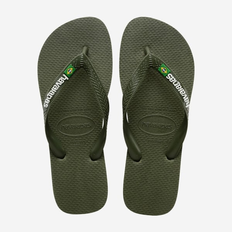 Havaianas Brasil Logo Men\'s Flip Flops | CHIWJN-857