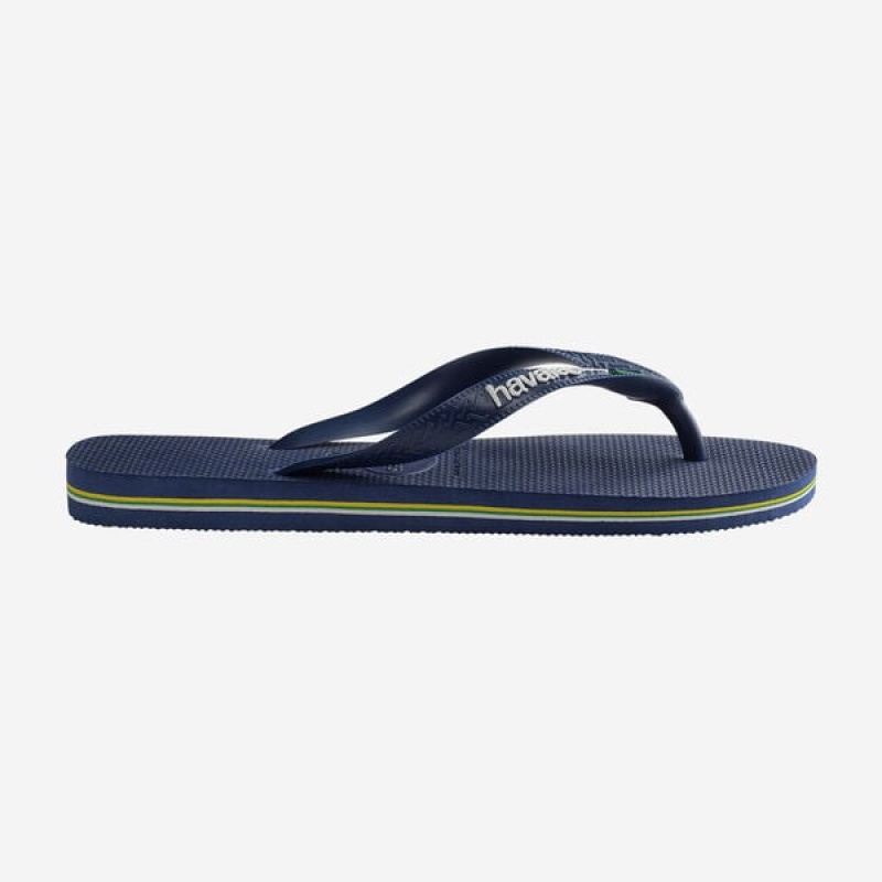 Havaianas Brasil Logo Men's Flip Flops | FBUZPX-125