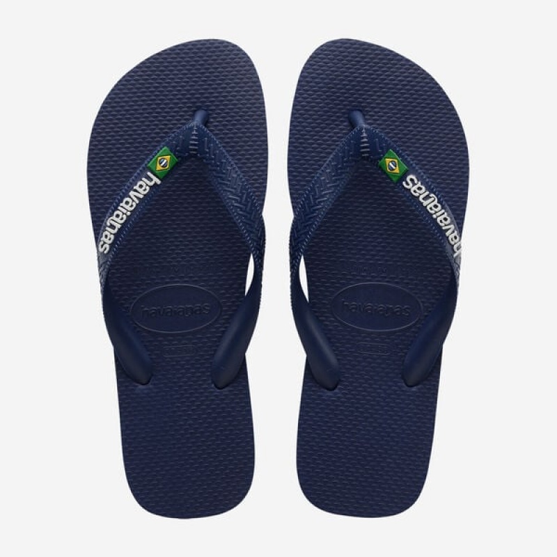 Havaianas Brasil Logo Men\'s Flip Flops | FBUZPX-125