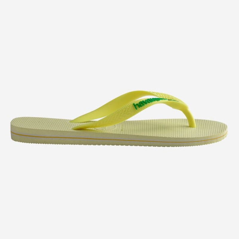 Havaianas Brasil Logo Men's Flip Flops | JKWRVU-536