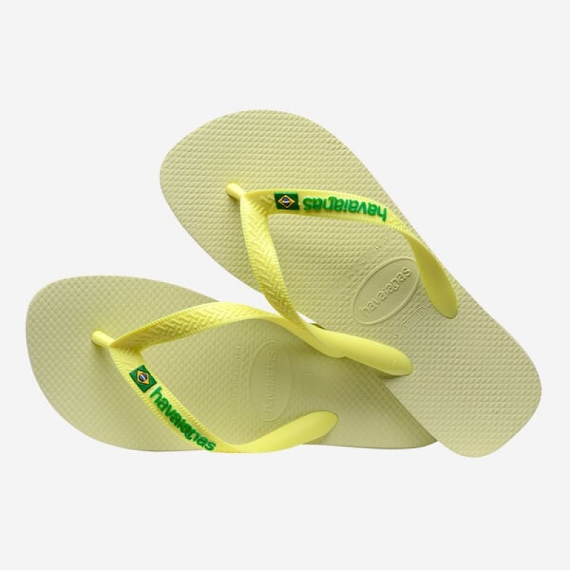 Havaianas Brasil Logo Men's Flip Flops | JKWRVU-536