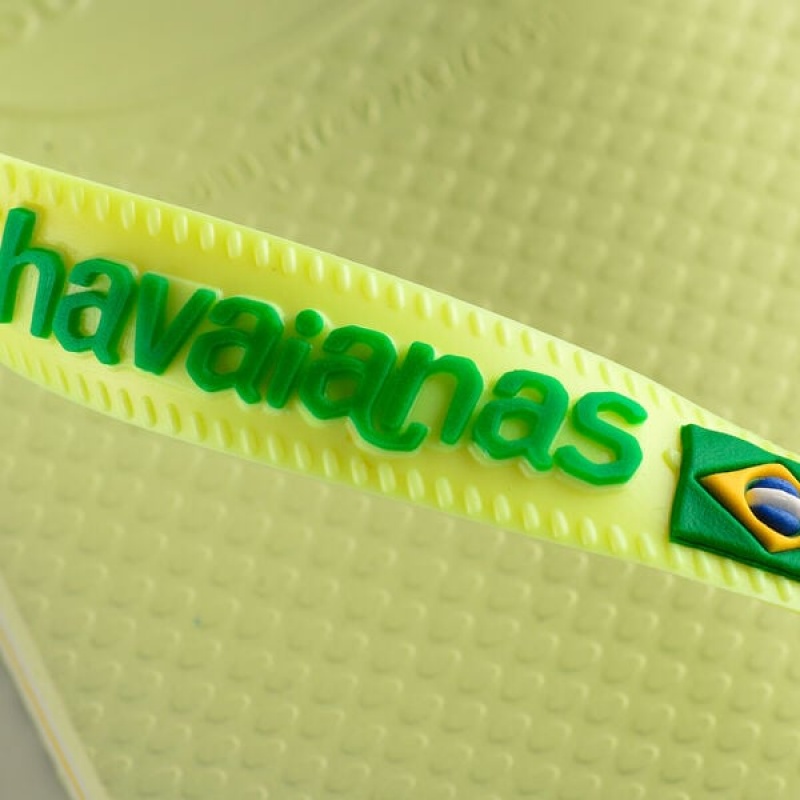 Havaianas Brasil Logo Men's Flip Flops | JKWRVU-536