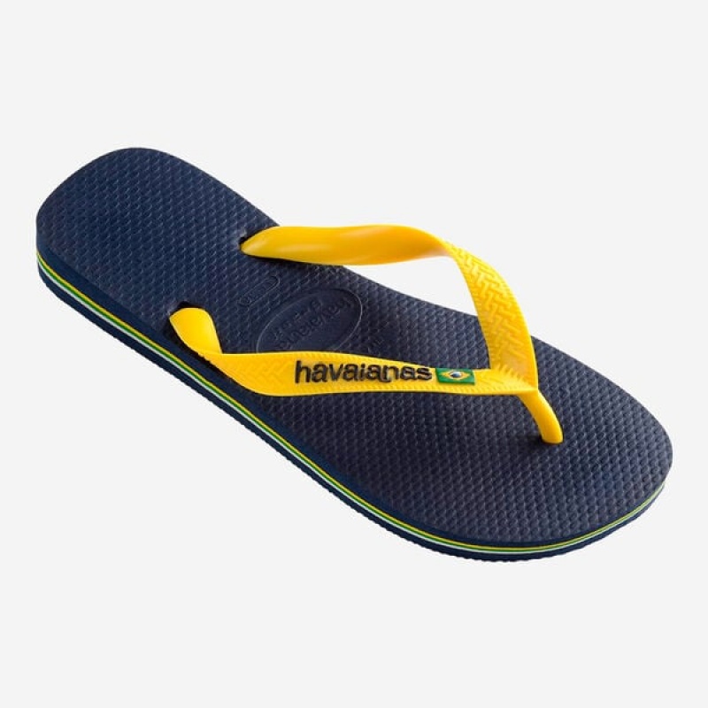 Havaianas Brasil Logo Men's Flip Flops | LIOMDE-359