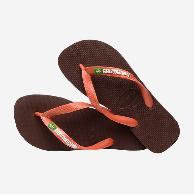 Havaianas Brasil Logo Men's Flip Flops | LOERYV-564