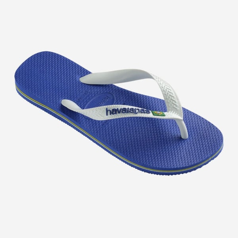 Havaianas Brasil Logo Men's Flip Flops | RJKXVI-057