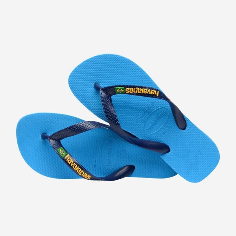 Havaianas Brasil Logo Men's Flip Flops | SDKIUE-684