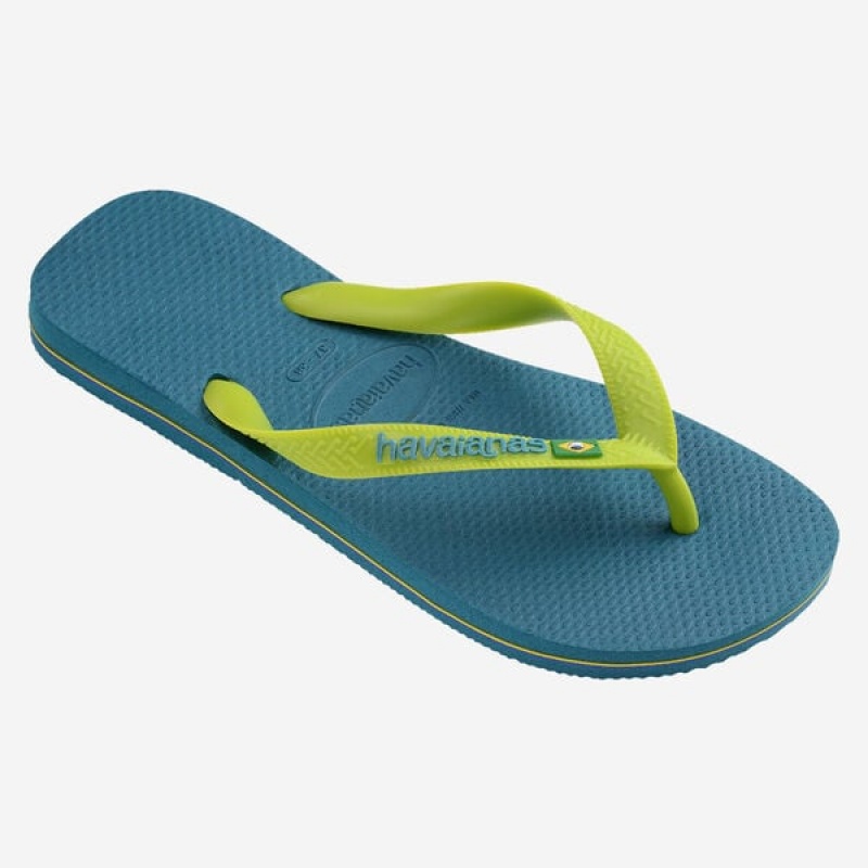 Havaianas Brasil Logo Men's Flip Flops | TLOSRK-847