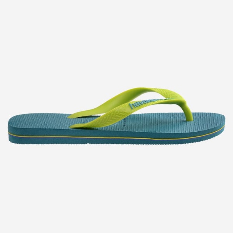 Havaianas Brasil Logo Men's Flip Flops | TLOSRK-847