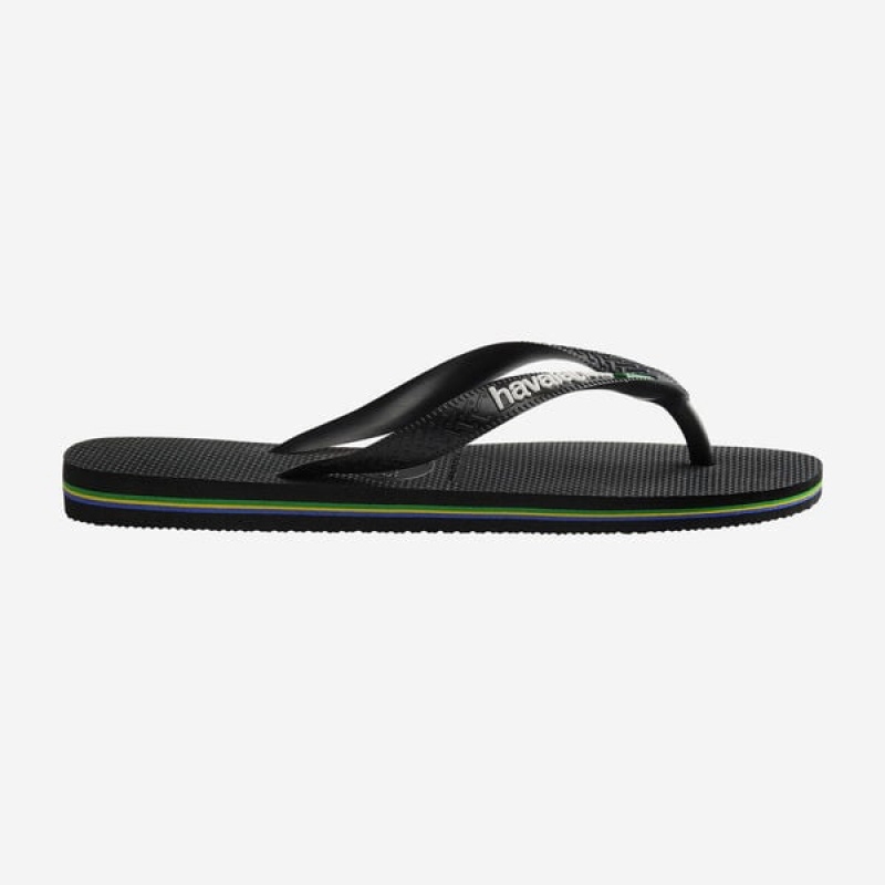 Havaianas Brasil Logo Men's Flip Flops | UJNRBC-137