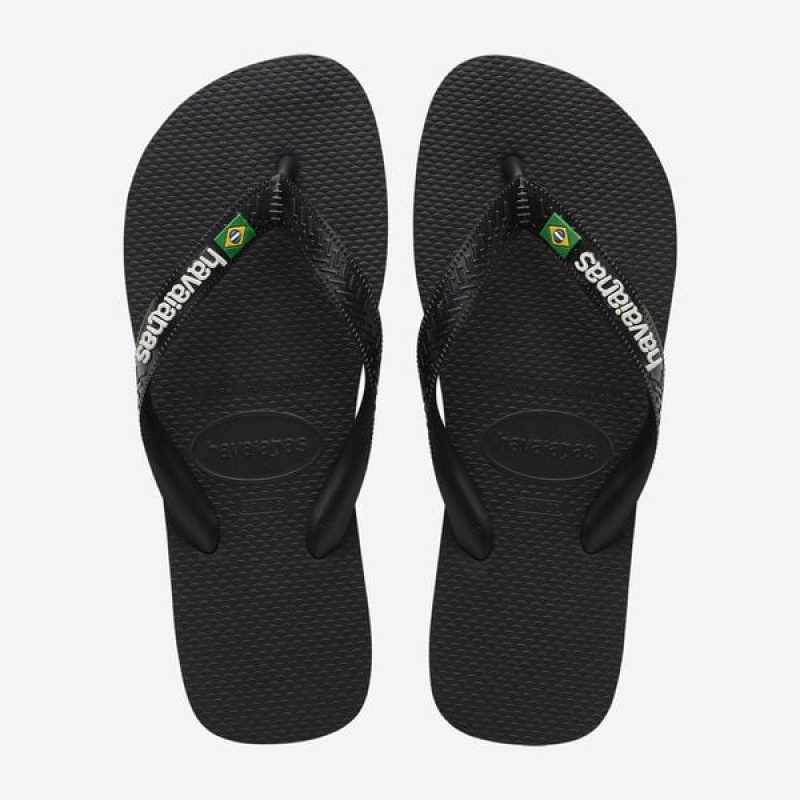 Havaianas Brasil Logo Men\'s Flip Flops | UJNRBC-137