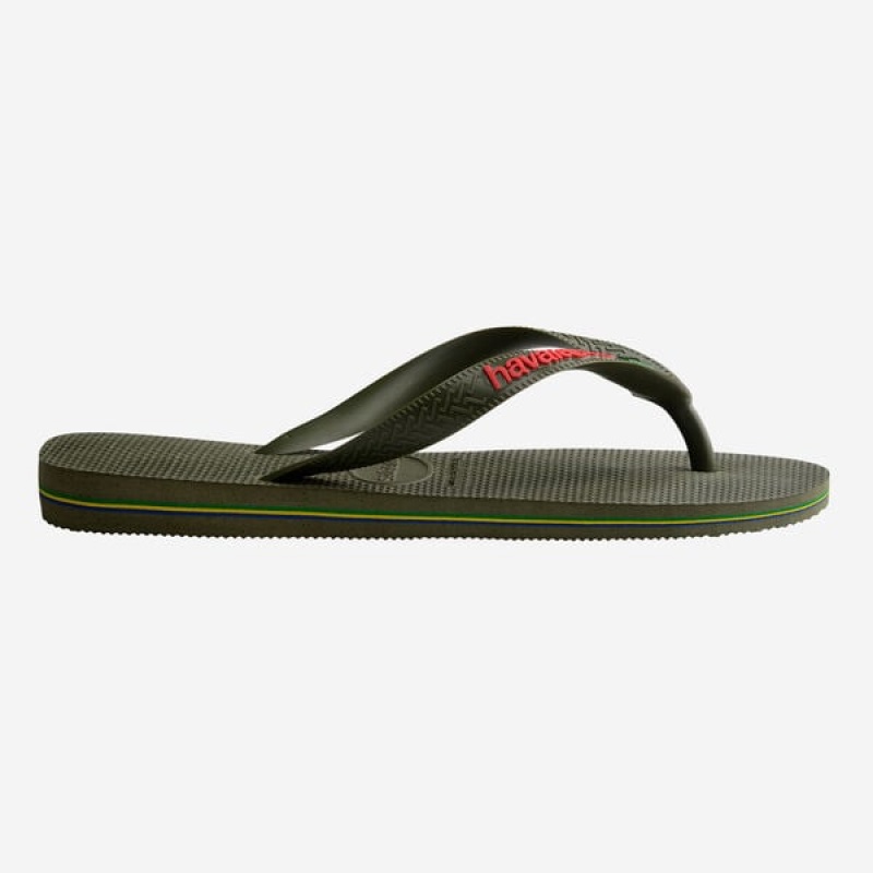 Havaianas Brasil Logo Men's Flip Flops | WBICNP-276