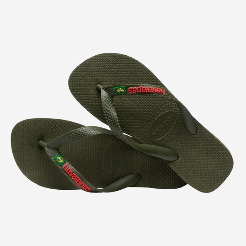 Havaianas Brasil Logo Men's Flip Flops | WBICNP-276