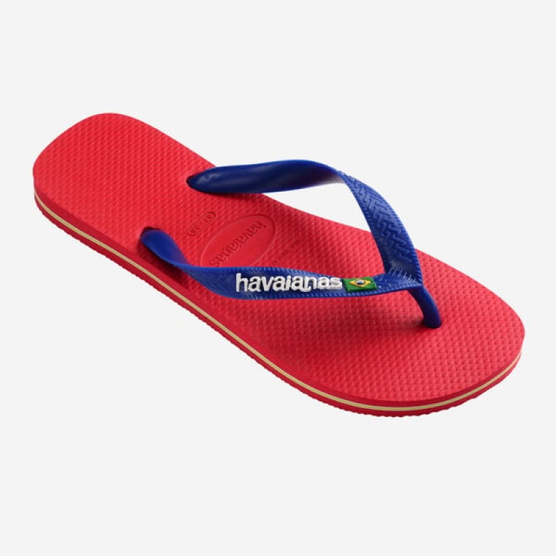 Havaianas Brasil Logo Men's Flip Flops | XMTVKW-089