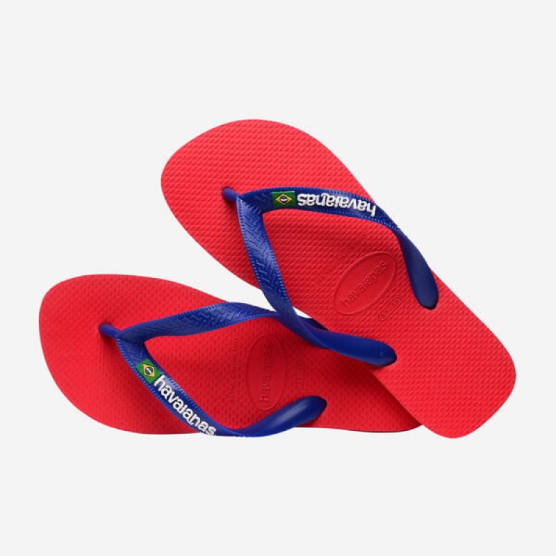 Havaianas Brasil Logo Men's Flip Flops | XMTVKW-089