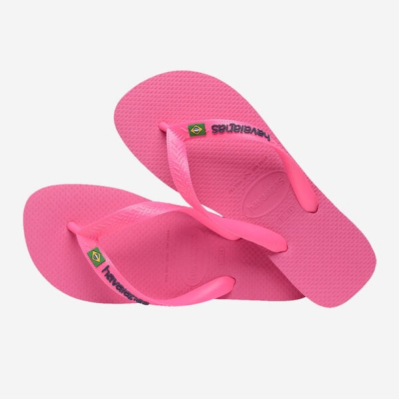 Havaianas Brasil Logo Neon Men's Flip Flops | CGTBAY-530