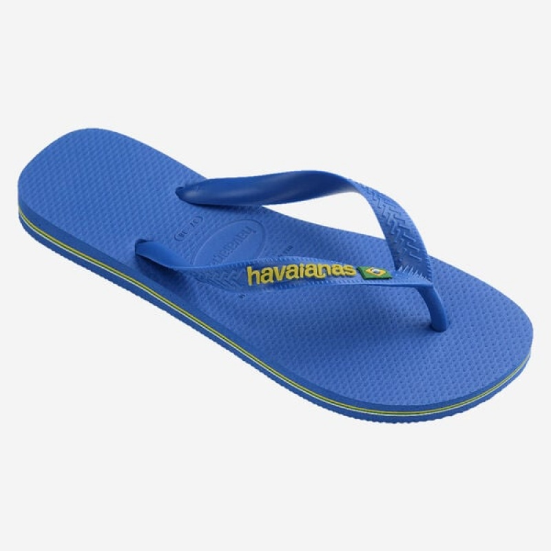 Havaianas Brasil Logo Neon Men's Flip Flops | CVBHKO-921