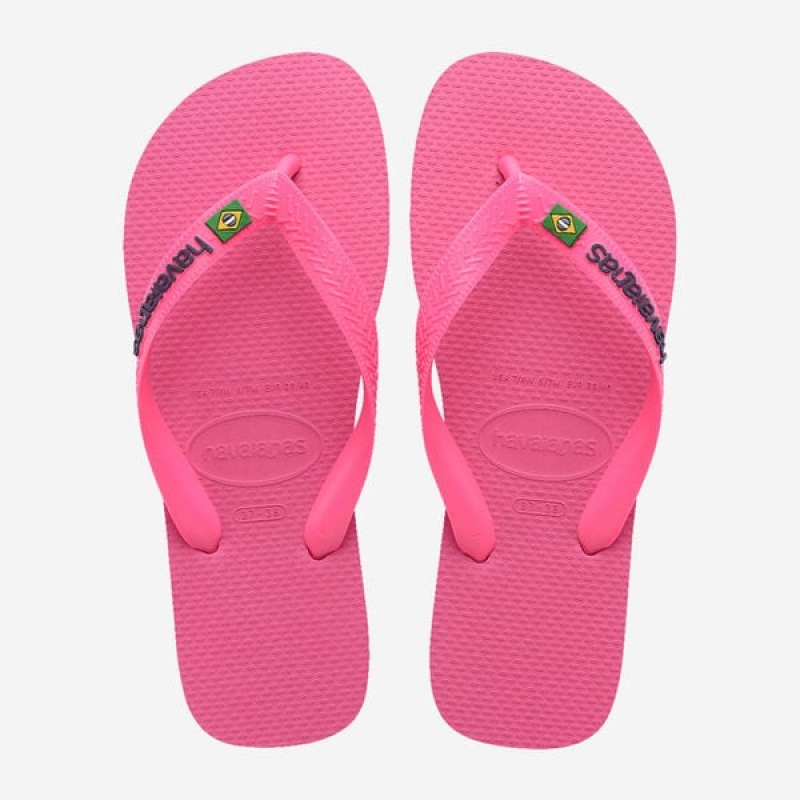 Havaianas Brasil Logo Neon Women\'s Flip Flops | SJTCBG-318