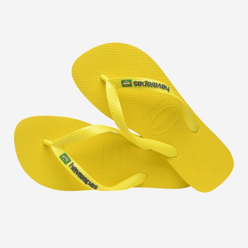 Havaianas Brasil Logo Neon Women's Flip Flops | NRAGSX-639